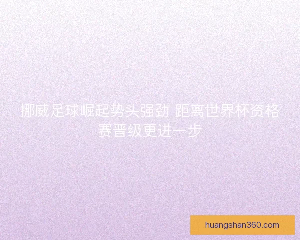 挪威足球崛起势头强劲 距离世界杯资格赛晋级更进一步